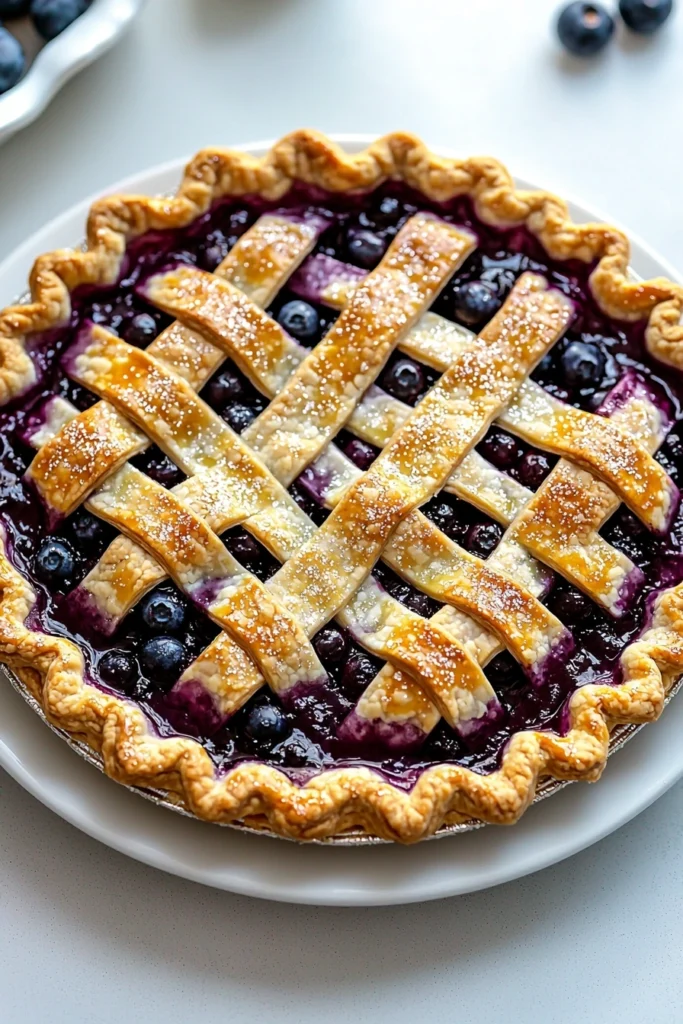 Blueberry Pie with Lattice Crust