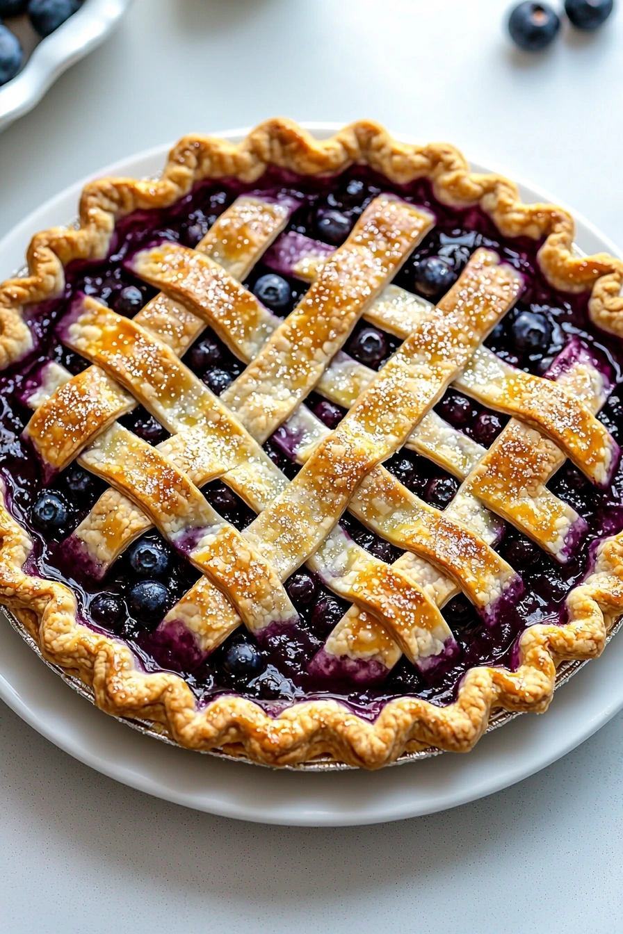 Blueberry Pie with Lattice Crust
