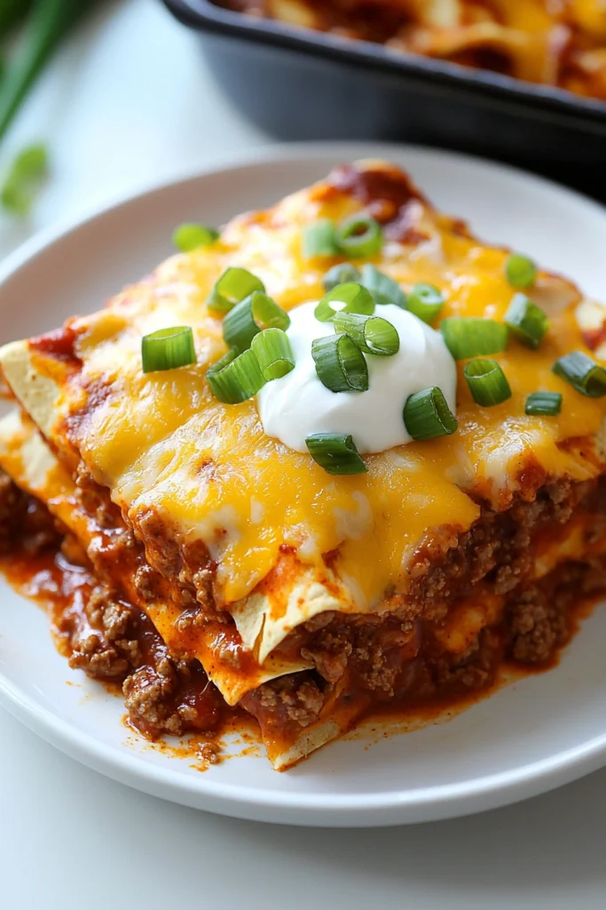 Cheesy Beef Enchiladas