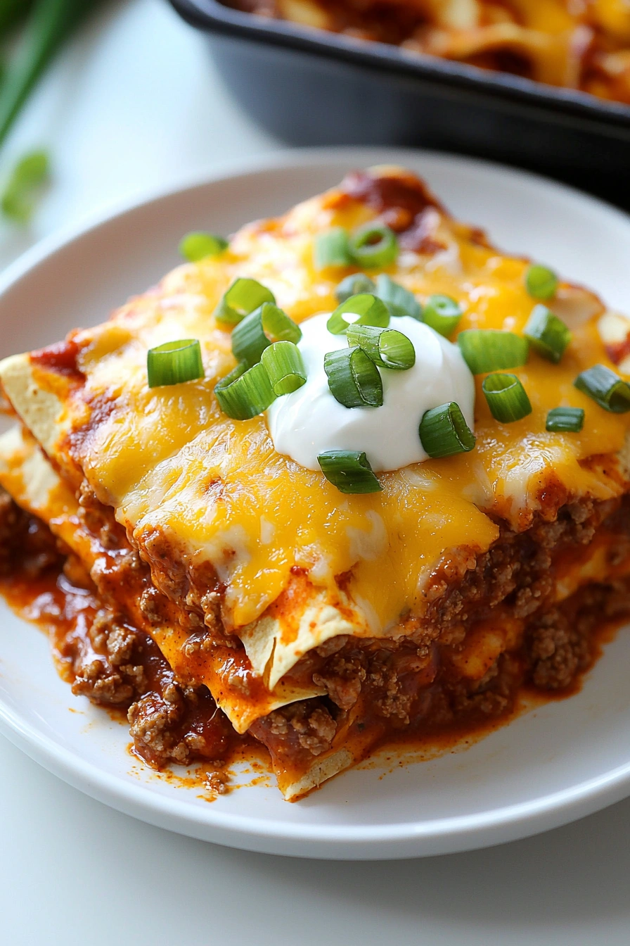 Cheesy Beef Enchiladas