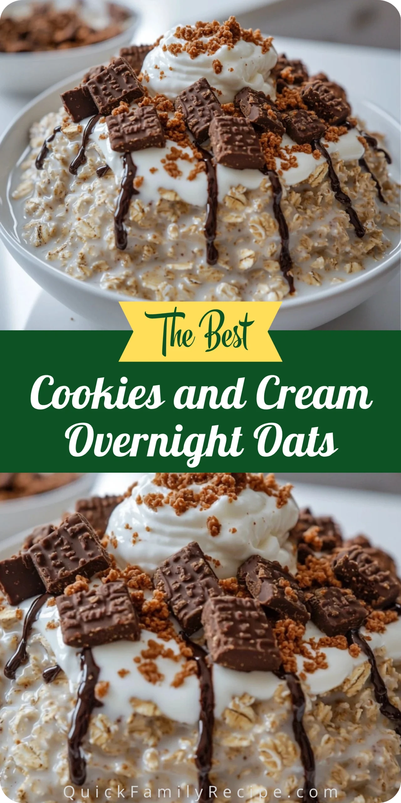 Cookies and Cream Overnight Oats