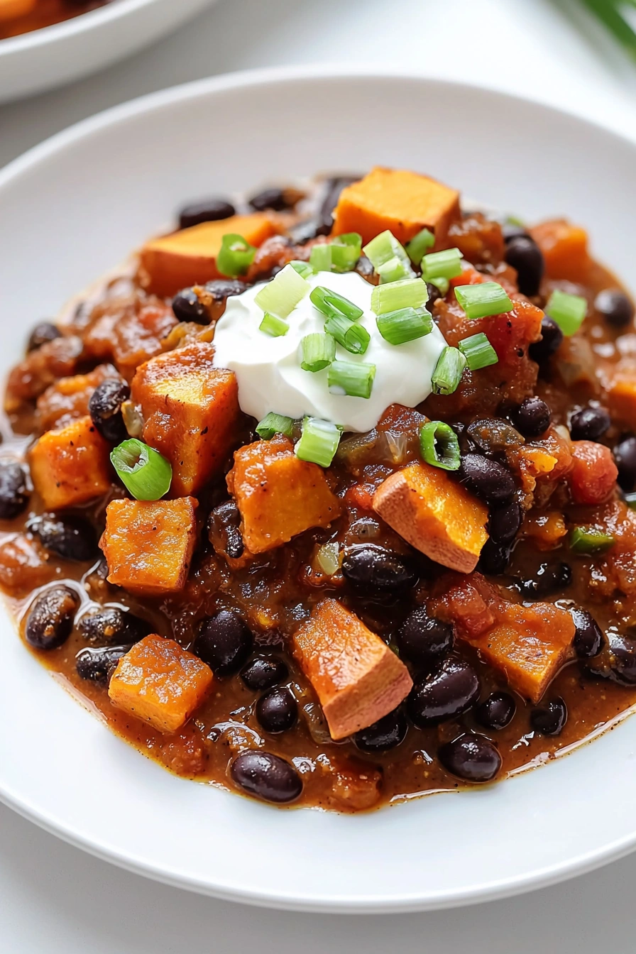 Easy Sweet Potato and Black Bean Chili