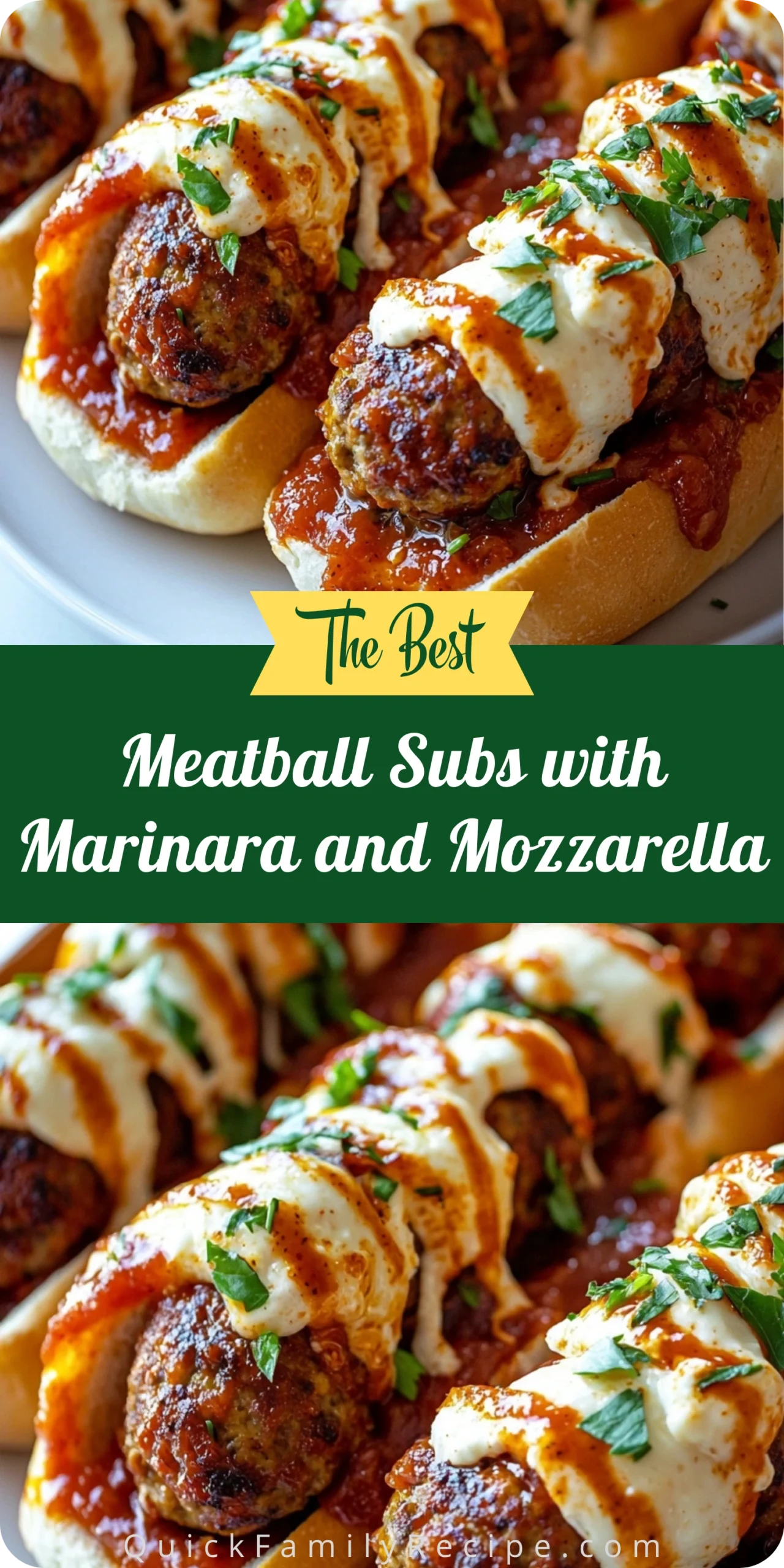 Meatball Subs with Marinara and Mozzarella
