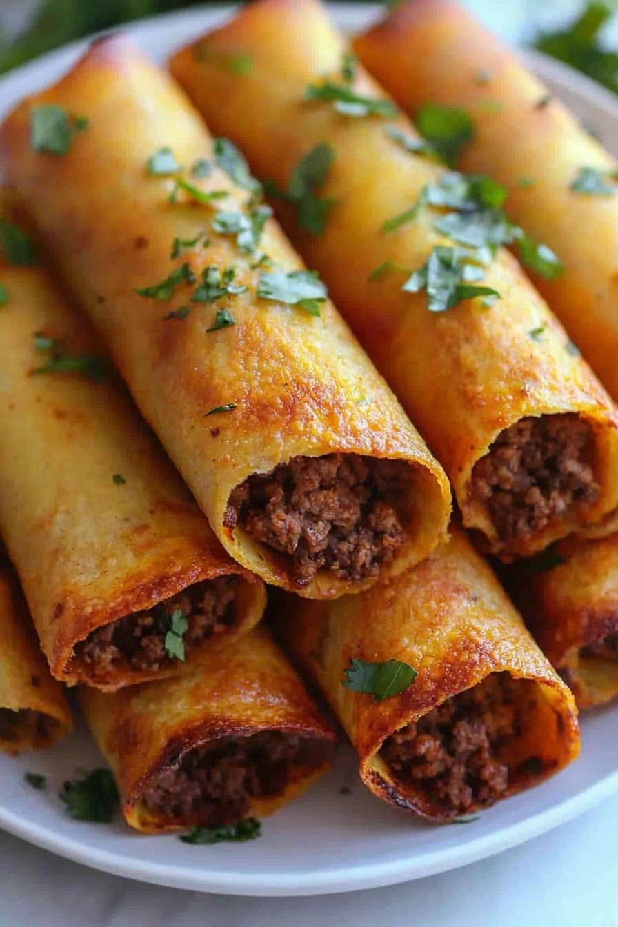 Oven-Baked Beef Taquitos