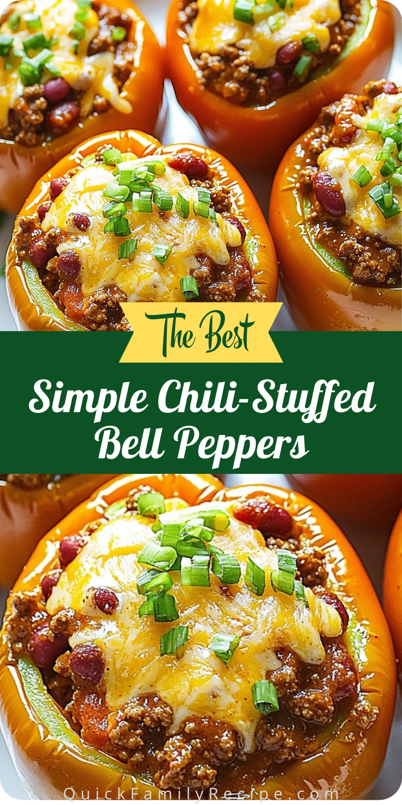 Simple Chili-Stuffed Bell Peppers