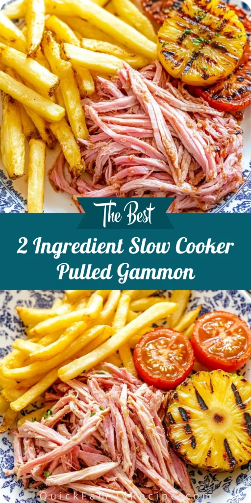 2 Ingredient Slow Cooker Pulled Gammon
