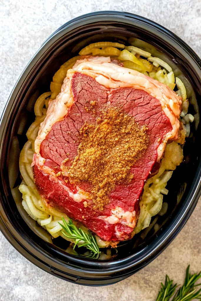 Slow Cooker Beef Brisket with Onion Gravy