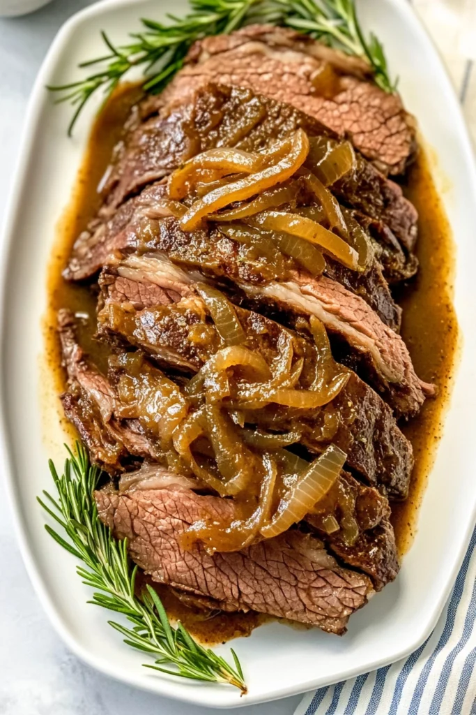 Slow Cooker Beef Brisket with Onion Gravy