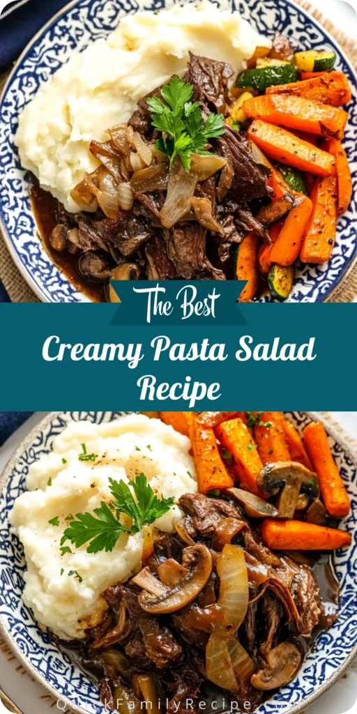 Slow Cooker Braised Beef with Onions & Mushrooms