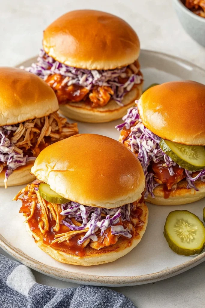BBQ Pulled Chicken Sandwiches