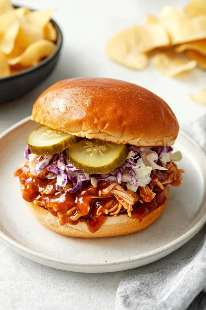 BBQ Pulled Chicken Sandwiches