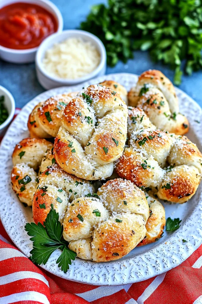 Garlic Parmesan Knots