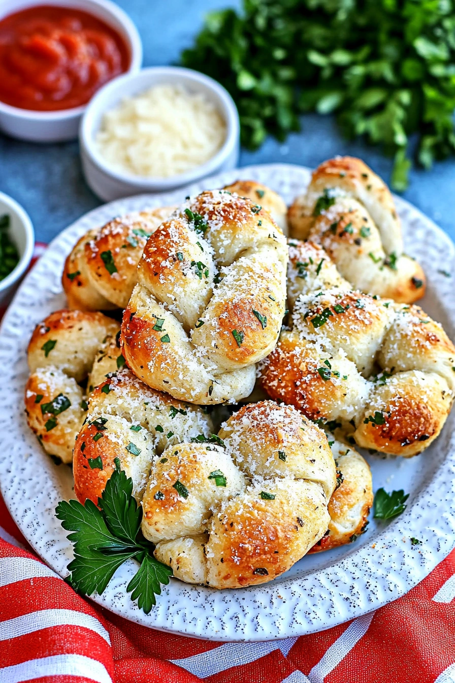 Garlic Parmesan Knots