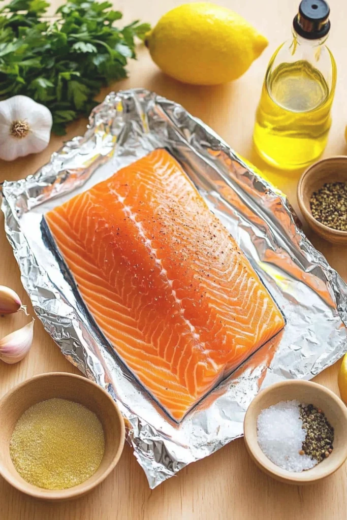 Lemon Garlic Baked Salmon