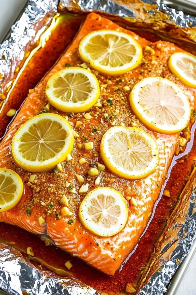Lemon Garlic Baked Salmon