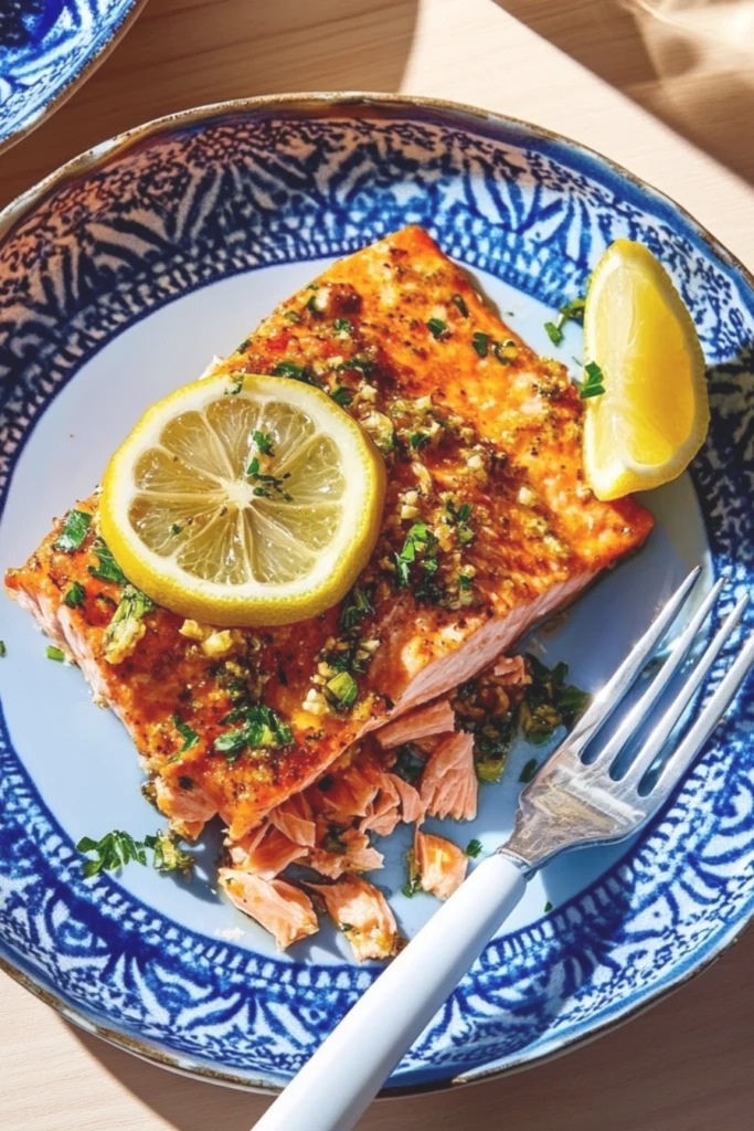 Lemon Garlic Baked Salmon