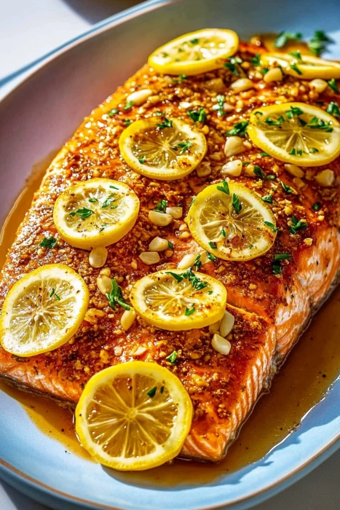 Lemon Garlic Baked Salmon