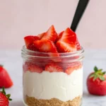 No-Bake Strawberry Cheesecake Jars