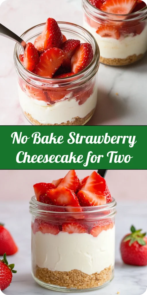 No-Bake Strawberry Cheesecake Jars