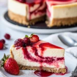 Strawberry Swirl Cheesecake
