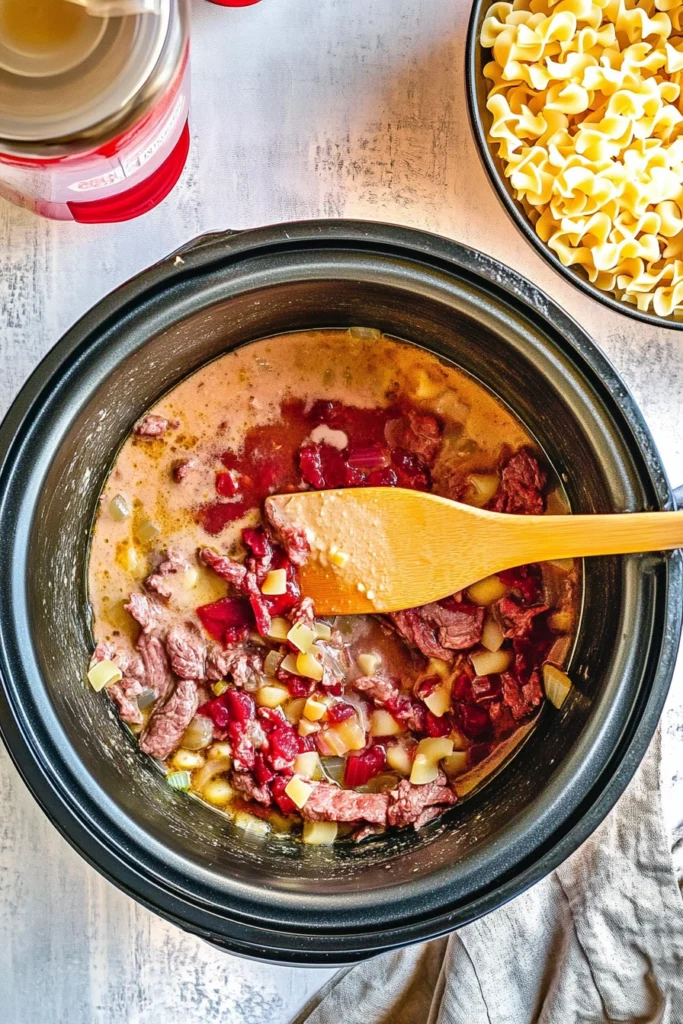 Slow Cooker Beef Stroganoff
