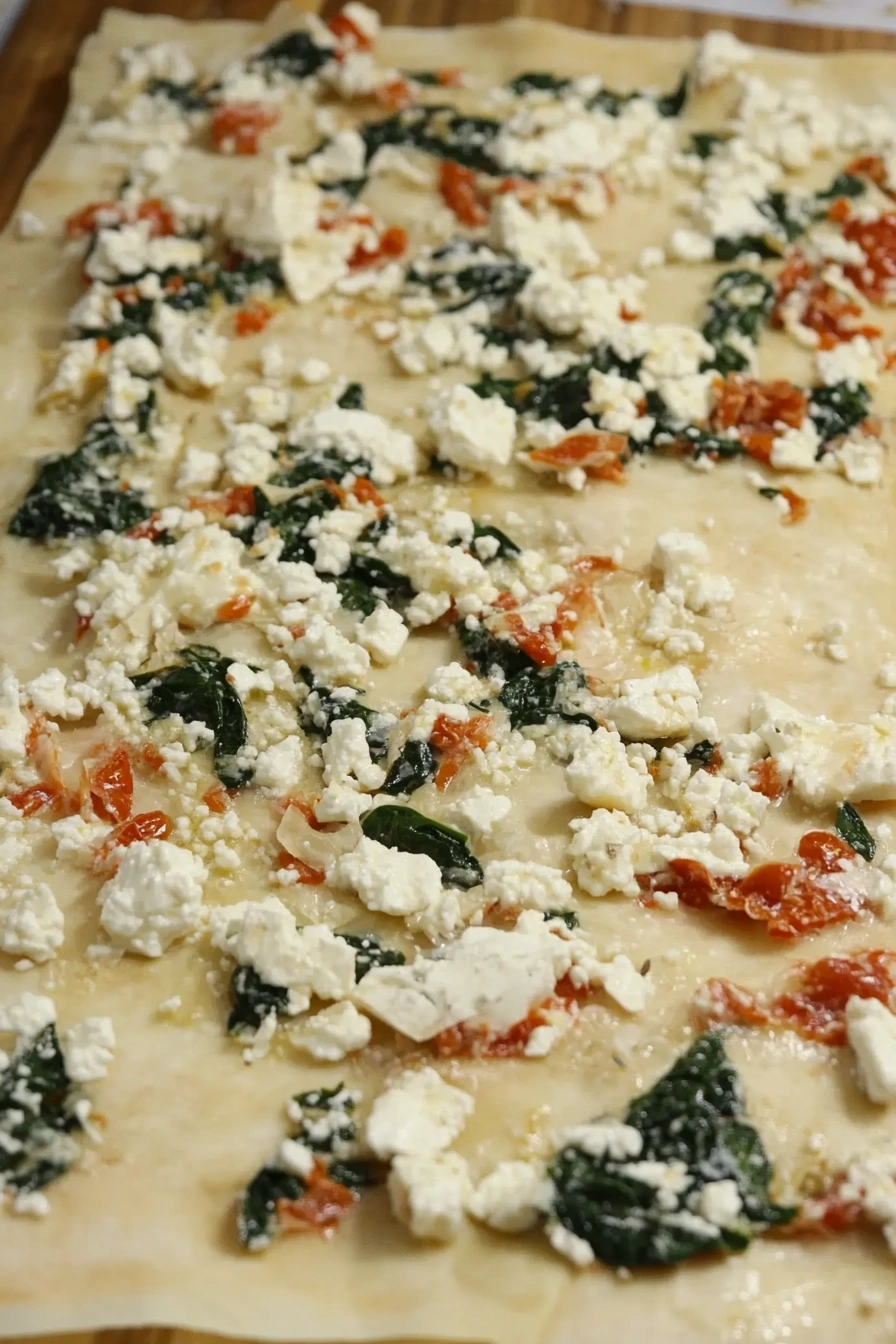 Spinach Feta Puff Pastry Twists