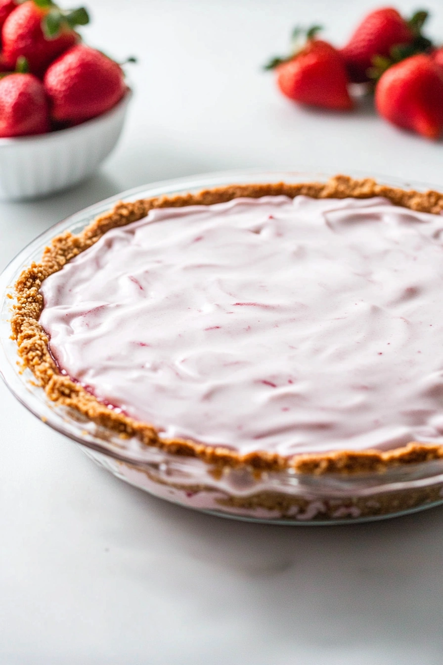 Strawberry Cream Pie (No-Bake)