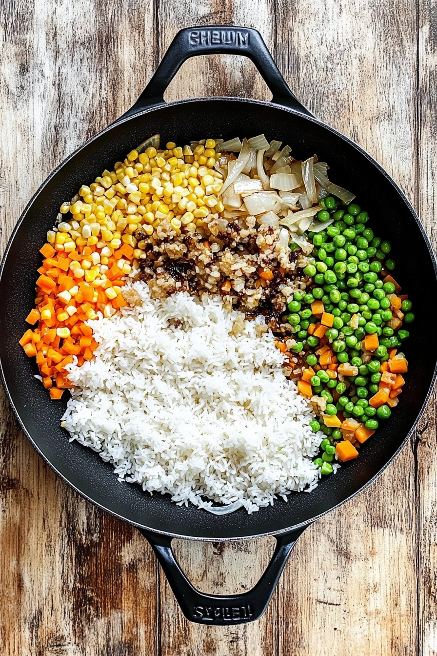 Vegetable Fried Rice with Eggs