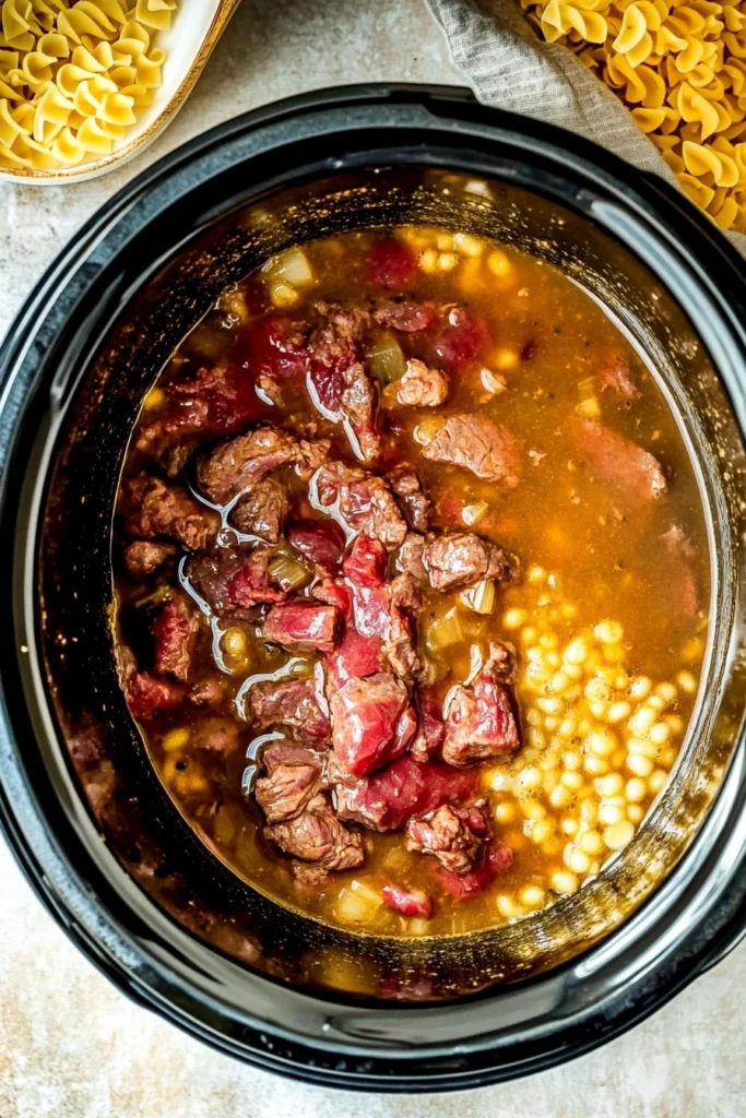 Slow Cooker Beef Stroganoff