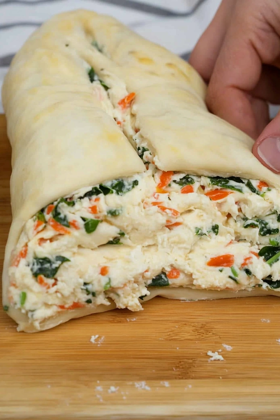 Spinach Feta Puff Pastry Twists