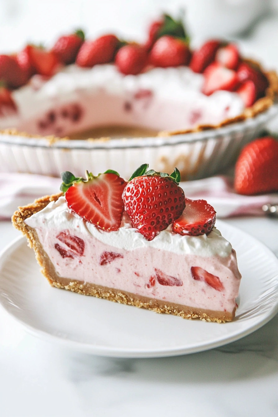 Strawberry Cream Pie (No-Bake)