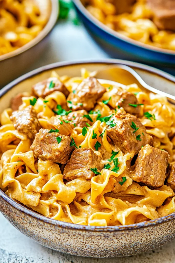 Slow Cooker Beef Stroganoff
