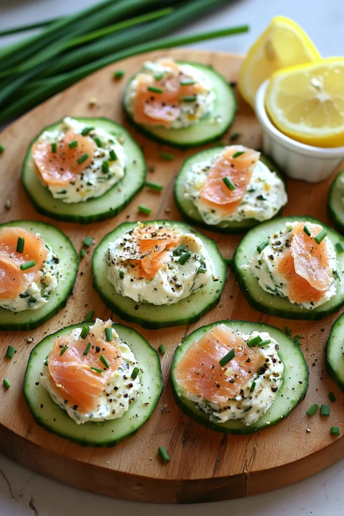 Smoked Salmon Cucumber Bites