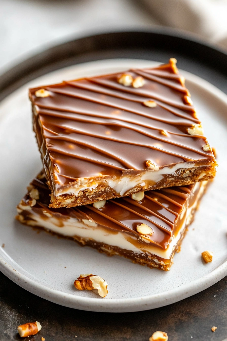 No-Bake Caramel Pretzel Squares
