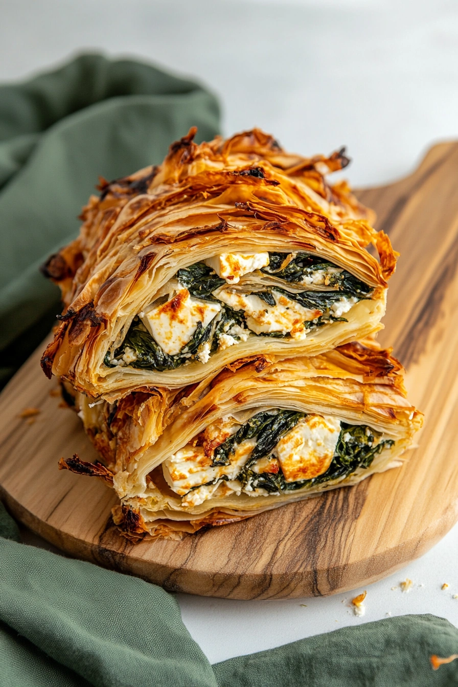 Spinach Feta Puff Pastry Twists
