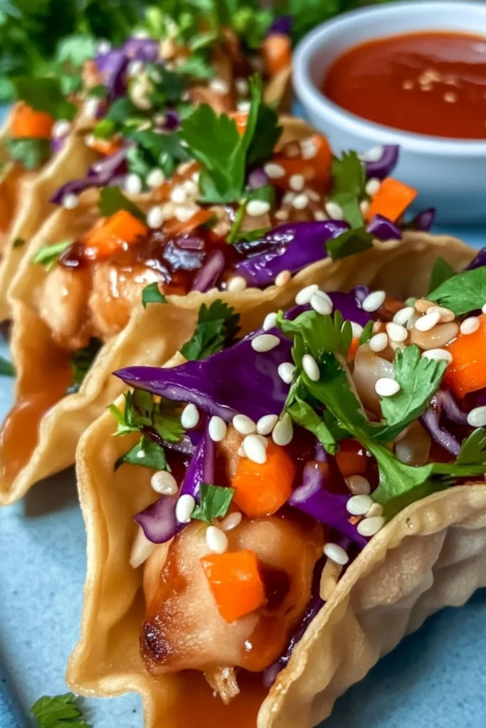 Sweet Chili Chicken Wonton Cups