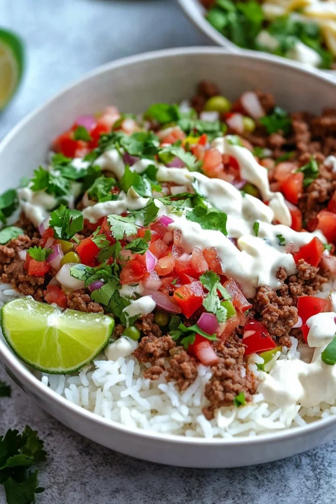 Beef Taco Rice Bowls