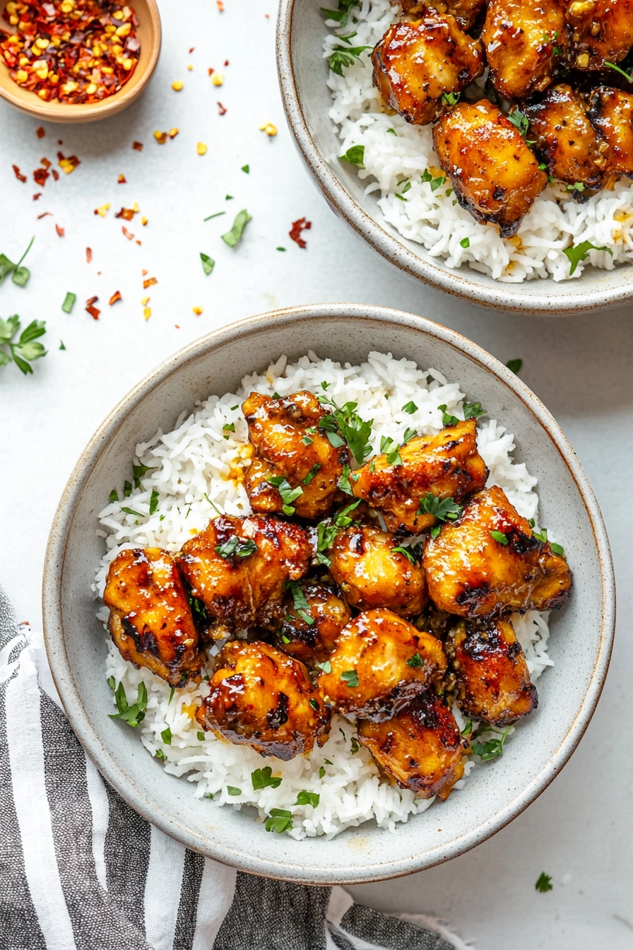 Crispy Honey Garlic Chicken Bites