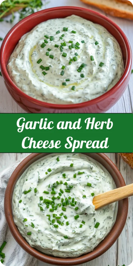 Garlic Herb Cheese Spread with Crackers
