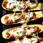 Ground Beef Stuffed Zucchini Boats