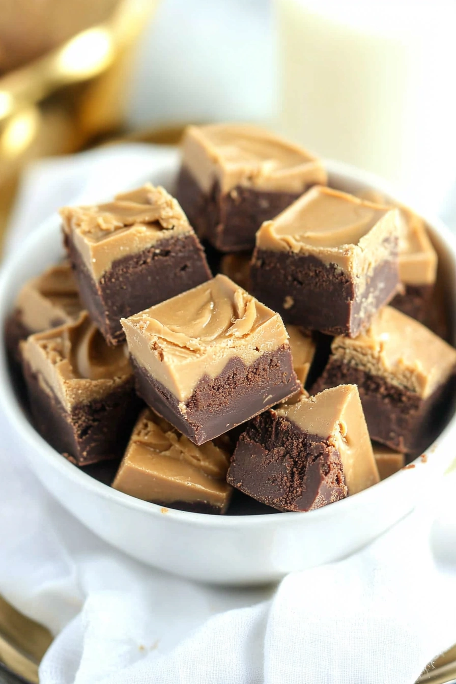 No-Bake Peanut Butter Chocolate Fudge