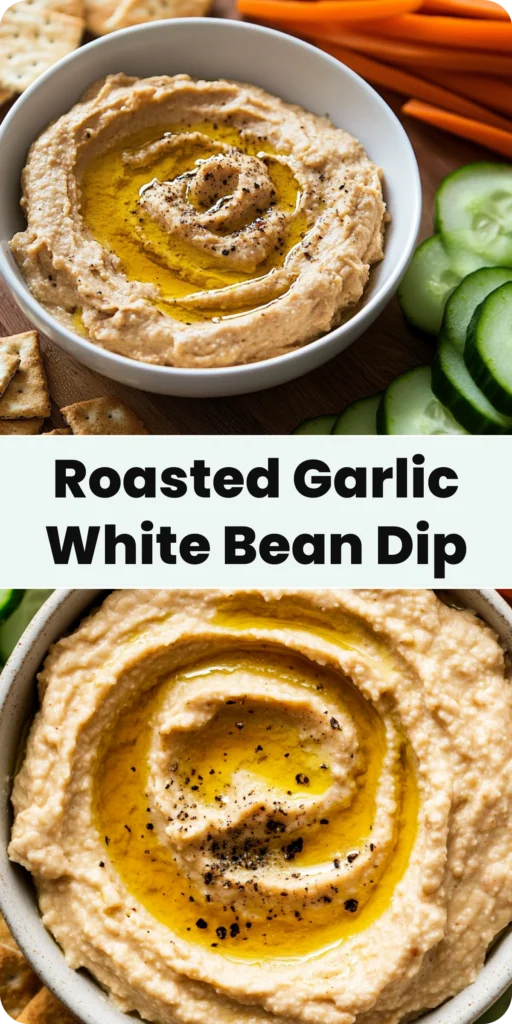 Roasted Garlic White Bean Dip
