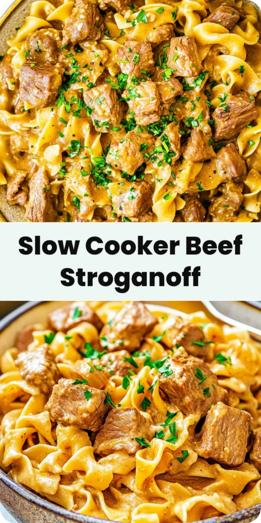 Slow Cooker Beef Stroganoff
