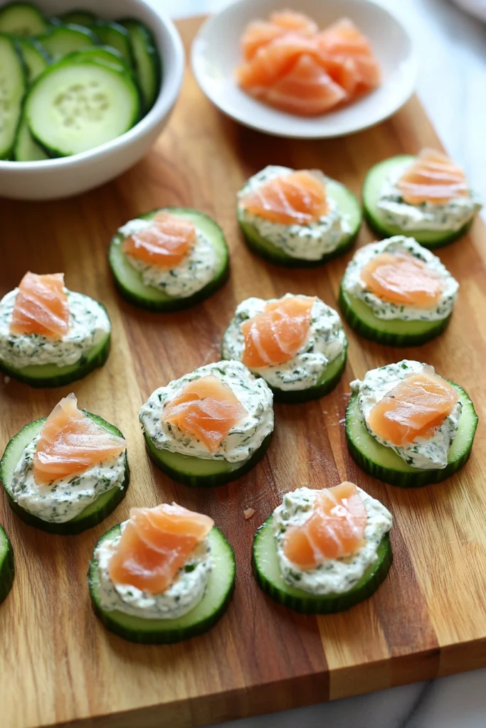 Smoked Salmon Cucumber Bites