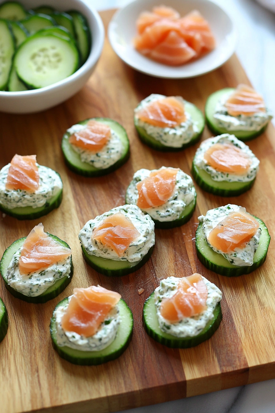 Smoked Salmon Cucumber Bites