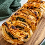 Spinach Feta Puff Pastry Twists