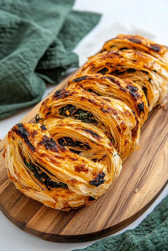 Spinach Feta Puff Pastry Twists