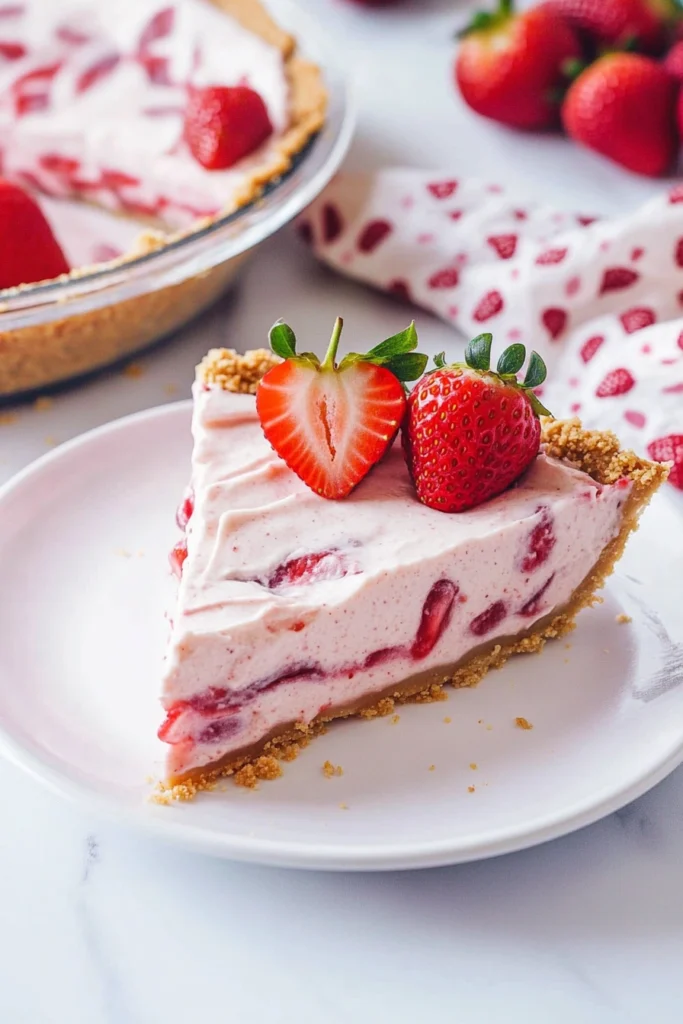 Strawberry Cream Pie (No-Bake)