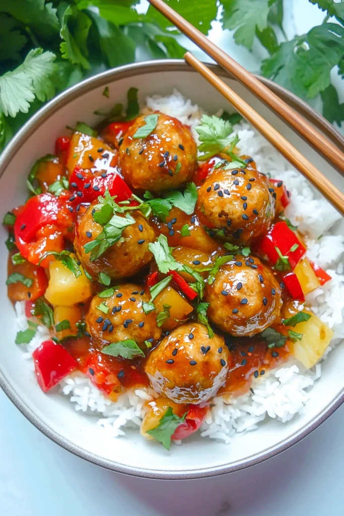 Sweet and Sour Chicken Meatballs