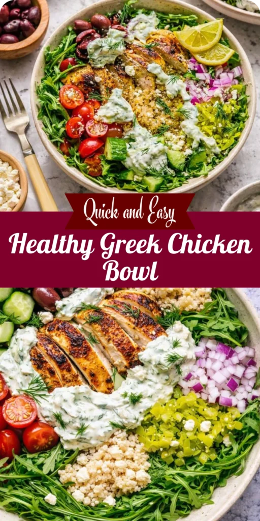 Healthy Greek Chicken Bowl